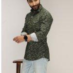 Codria printed 2 pocket cargo shirt
