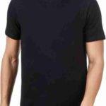 Black Basic Round Nack T-shirt Half Sleeve